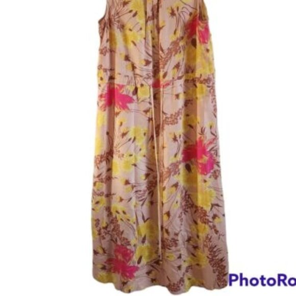 Plenty Tracy Reese 100% Silk Floral Hi Lo Dress Size M Womens - Picture 6 of 7
